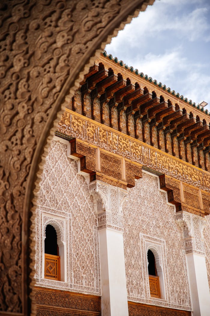 Crafting Captivating Headlines: Your awesome post title goes here Stunning view of Islamic architecture at Ben Youssef Madrasa in Marrakesh, Morocco.